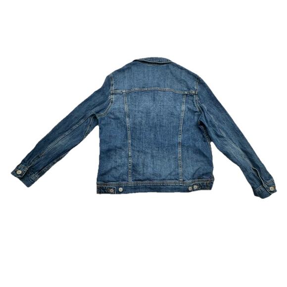Old Navy Women Denim Jacket Size Large Classic Denim 99 % Cotton 1% Spandex - Picture 7 of 8